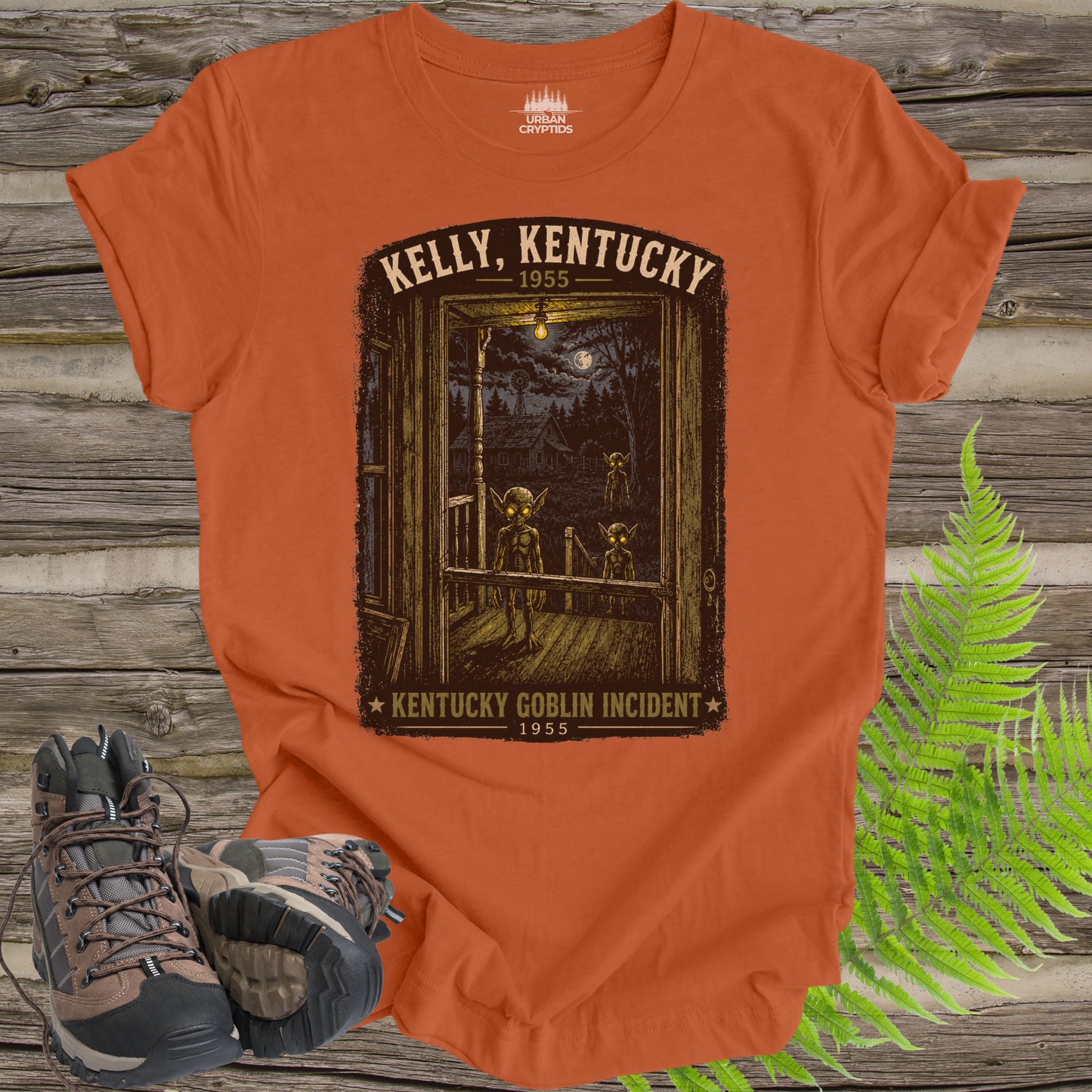 Kelly, Kentucky 1955 | Kentucky Goblin Incident Vintage Horror T-Shirt