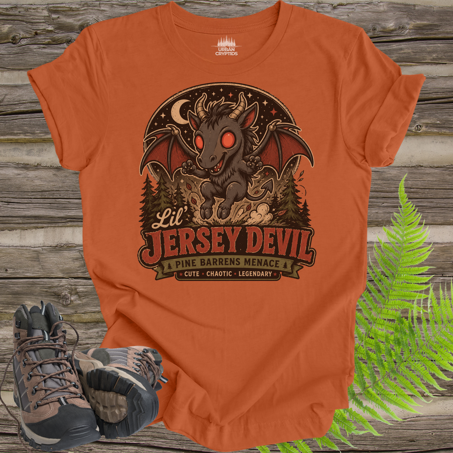 Lil' Jersey Devil | Pine Barrens Menace Vintage Cryptid T-Shirt