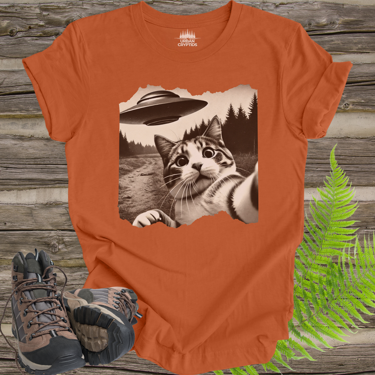 UFO Cat Selfie In Field