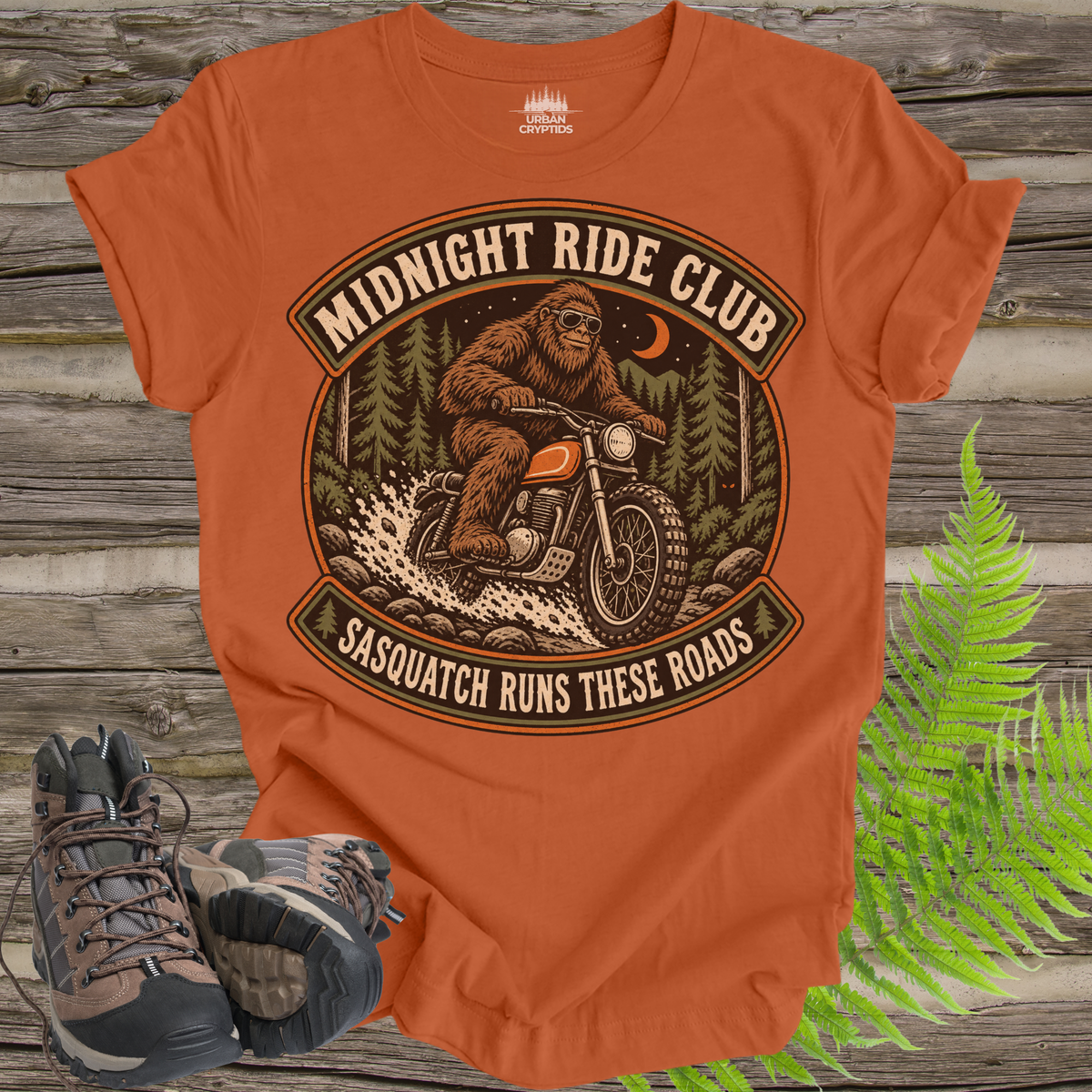 Midnight Ride Club T-Shirt – Sasquatch Motorcycle Graphic Tee