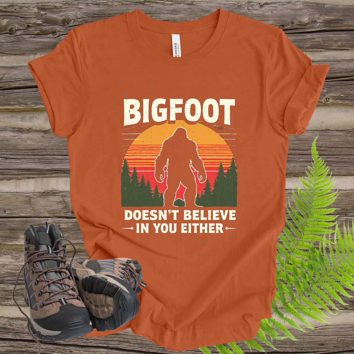 Bigfoot Unisex Tee - 'Doesn't Believe in You Either'