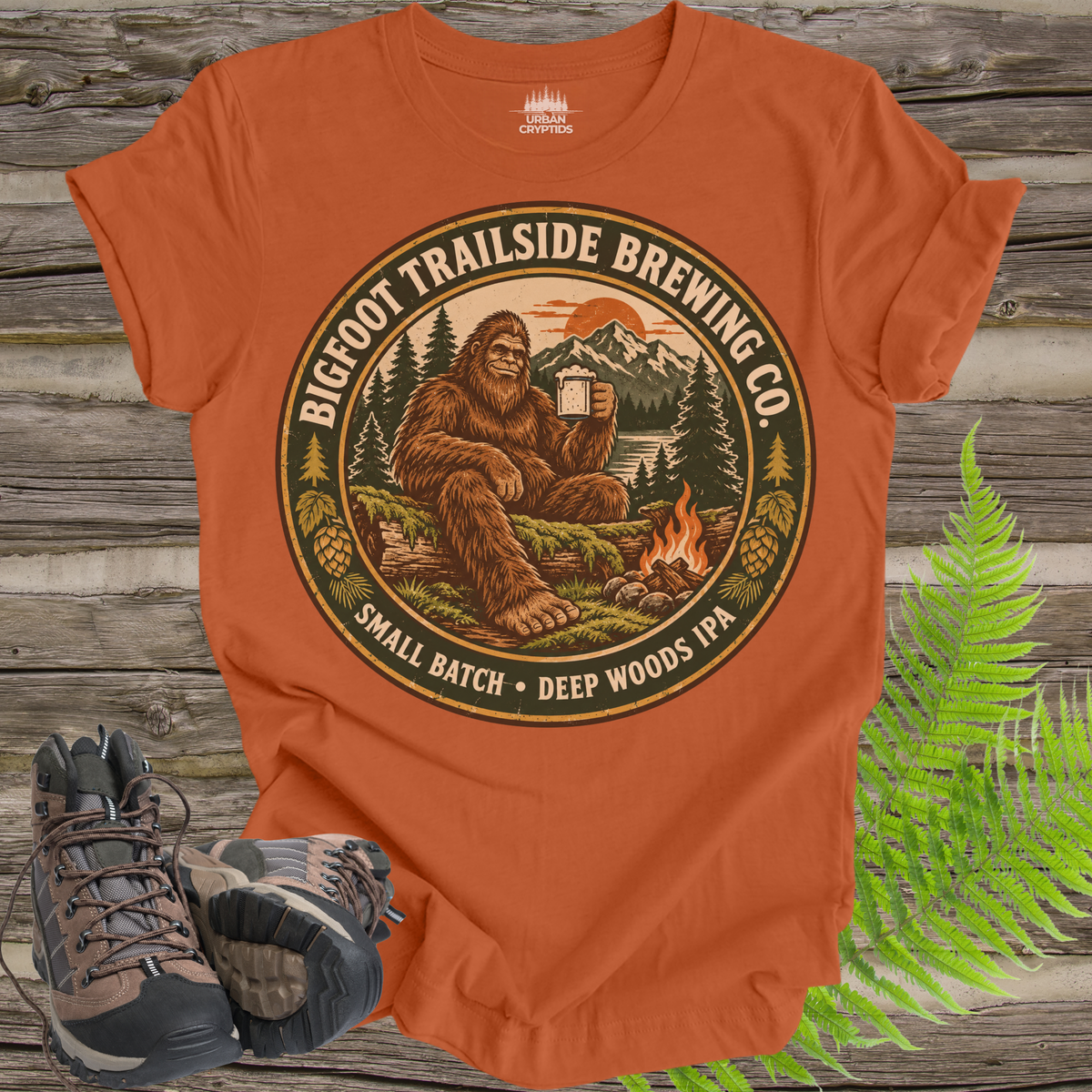 Bigfoot Trailside Brewing Co. T-Shirt – Vintage Sasquatch Beer Graphic Tee