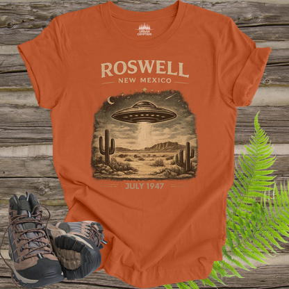 Roswell New Mexico 1947 T-Shirt – Vintage UFO Desert Poster Tee
