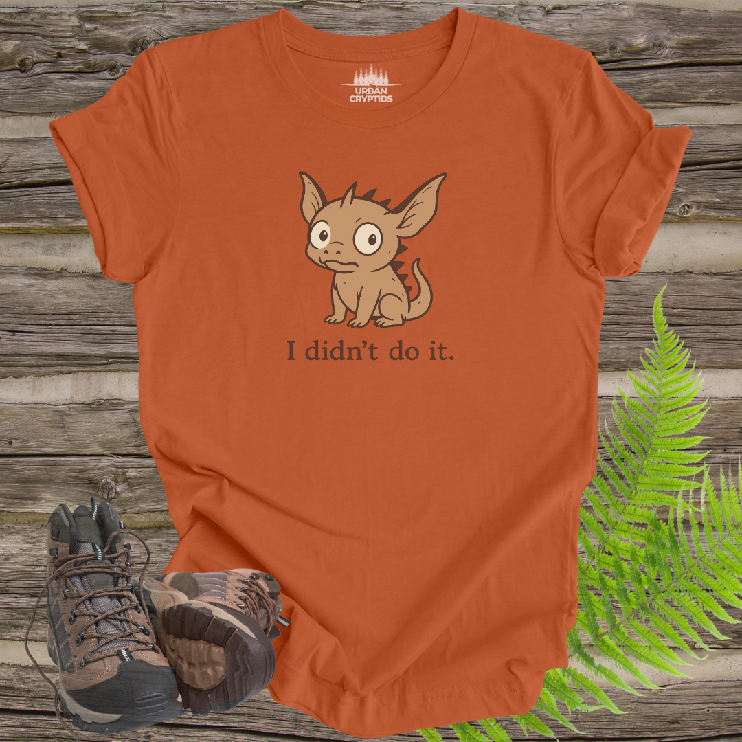 Chupacabra “I Didn’t Do It” Tee – Cute Cryptid Shirt with Funny Paranormal Humor