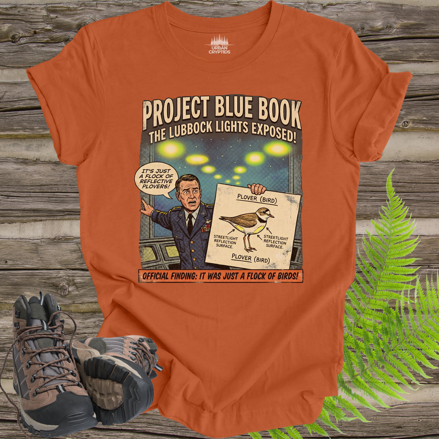 Project Blue Book: The Lubbock Lights Exposed! UFO Comic T-Shirt