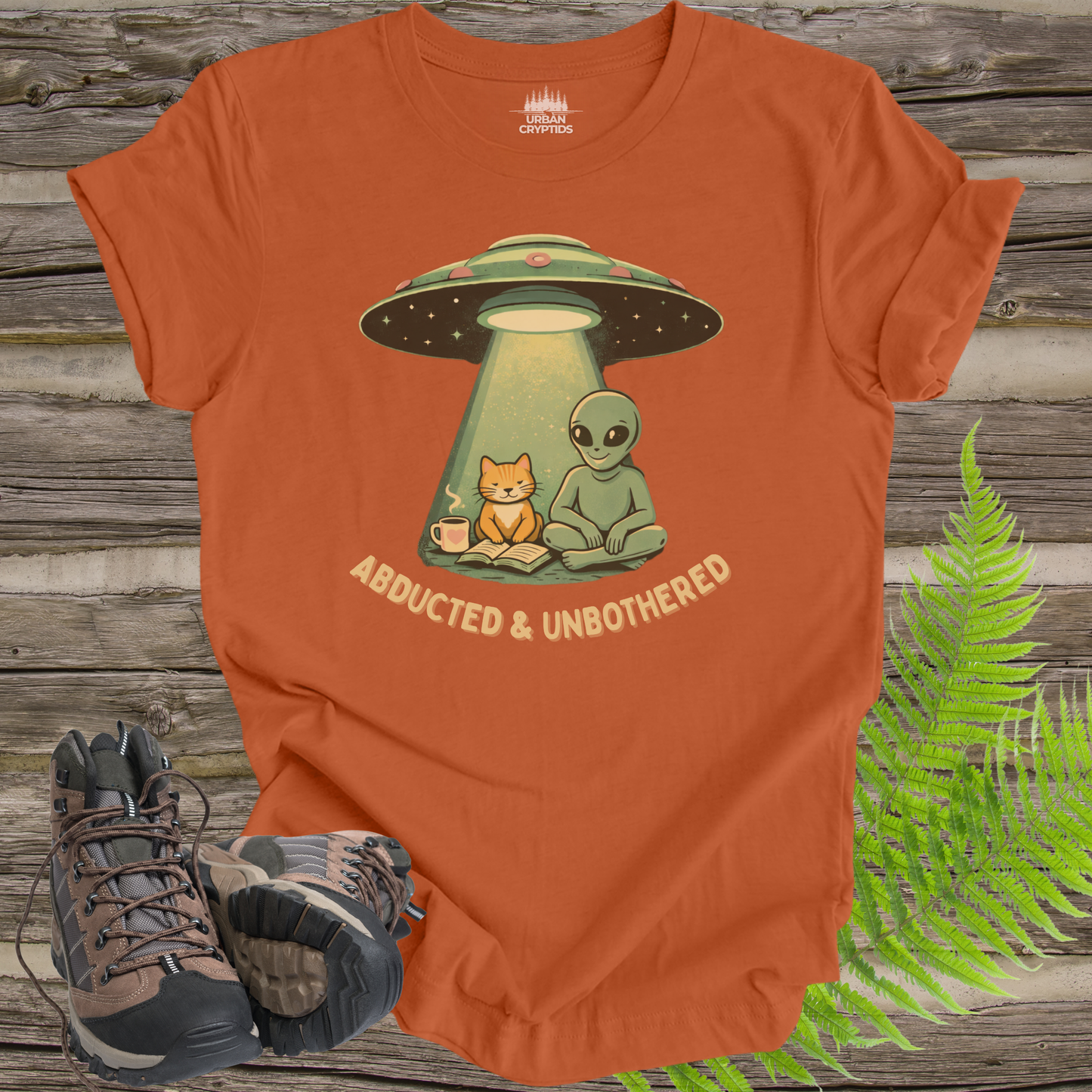 Abducted & Unbothered Alien Cat T-Shirt