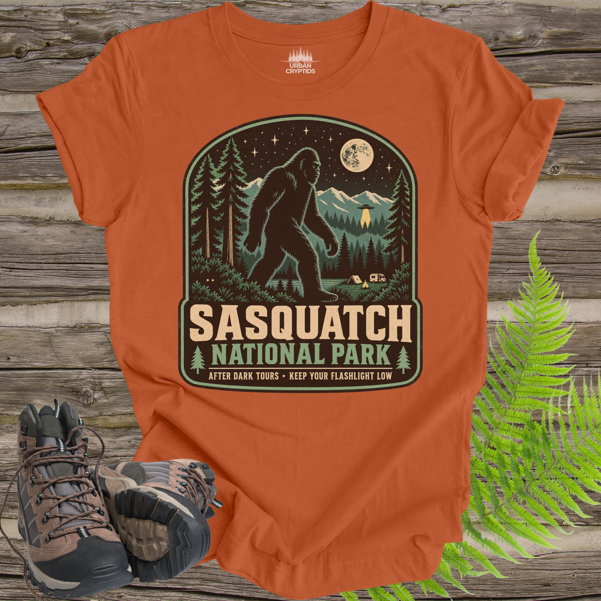 Sasquatch National Park T-Shirt – Vintage Bigfoot Camping Graphic Tee