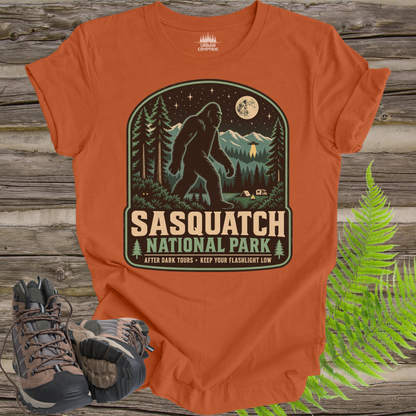 Sasquatch National Park T-Shirt – Vintage Bigfoot Camping Graphic Tee