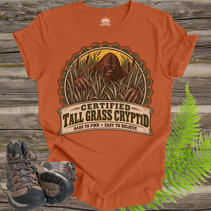 Certified Tall Grass Cryptid T-Shirt – Vintage Bigfoot Grassman Graphic Tee