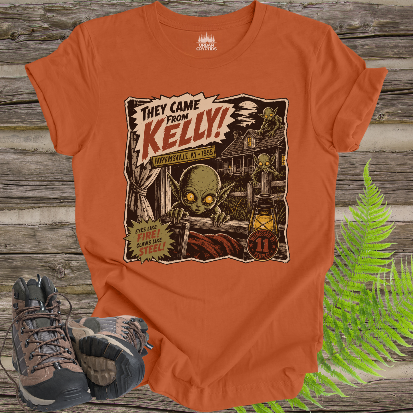 They Came From Kelly! | Vintage 1955 Hopkinsville Goblin Horror Comic T-Shirt
