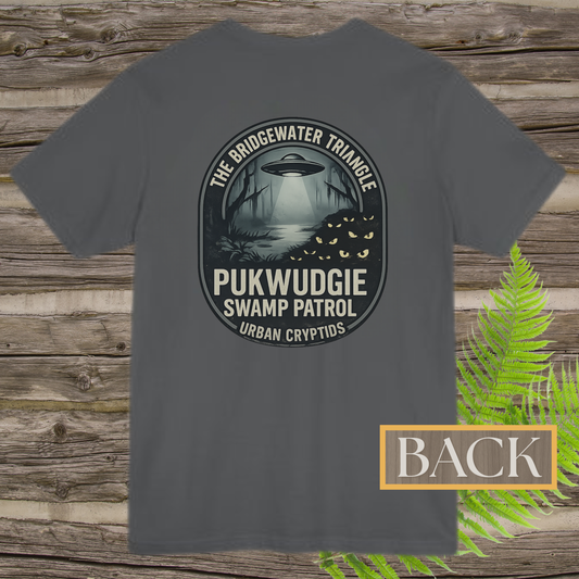 Bridgewater Triangle Pukwudgie Swamp Patrol T-Shirt | Massachusetts Cryptid Field Research Tee