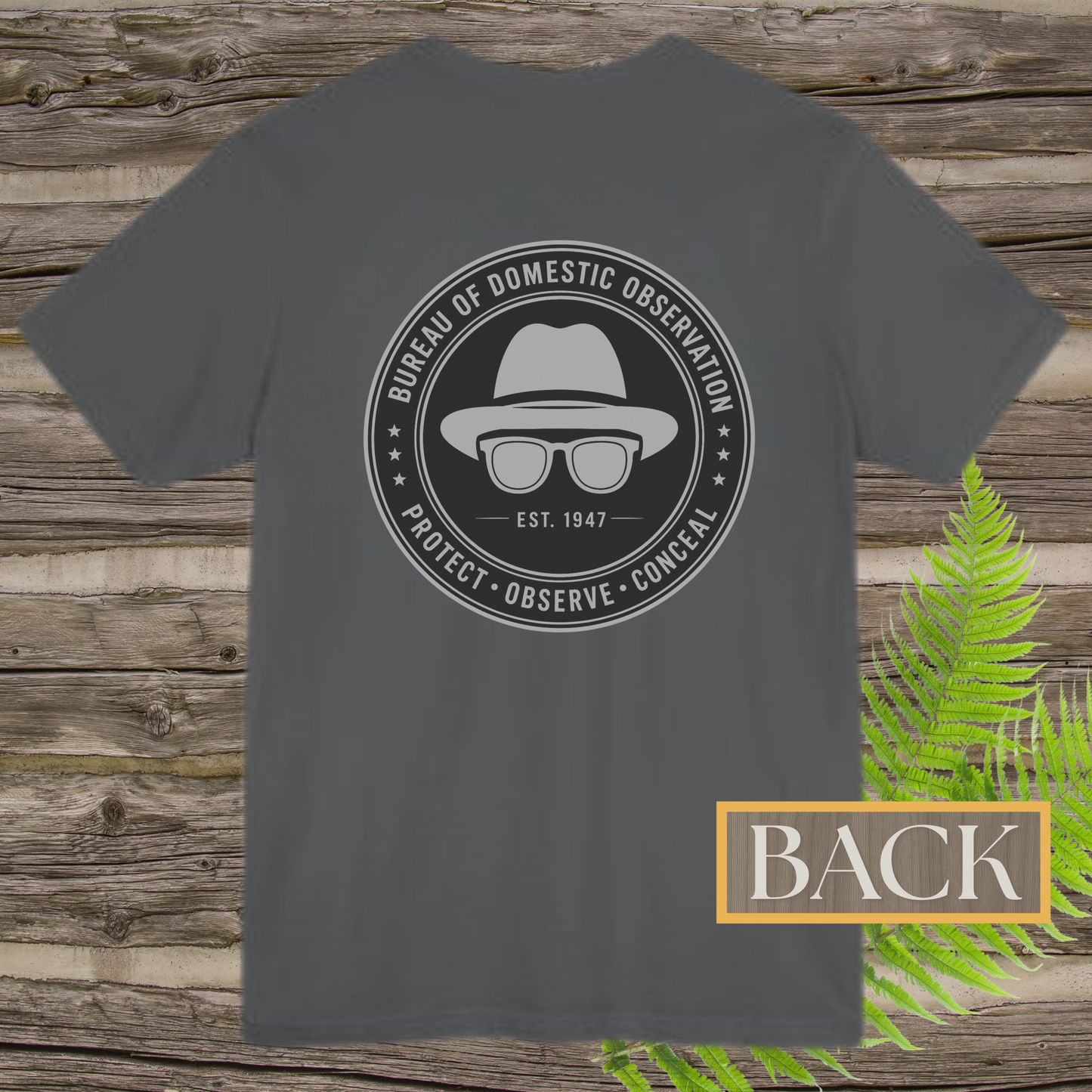 Bureau of Domestic Observation Front & Back Tee | Men in Black Inspired Paranormal Shirt