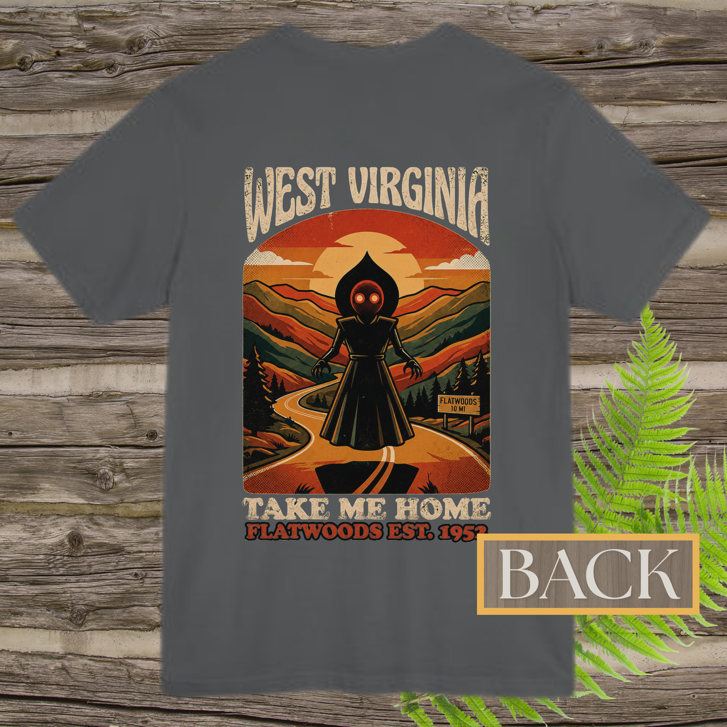 Take Me Home Flatwoods | West Virginia Flatwoods Monster Front & Back T-Shirt