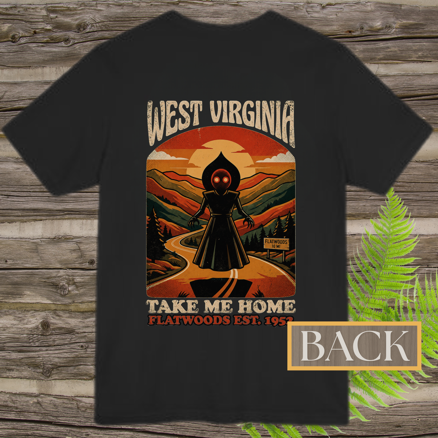 Take Me Home Flatwoods | West Virginia Flatwoods Monster Front & Back T-Shirt