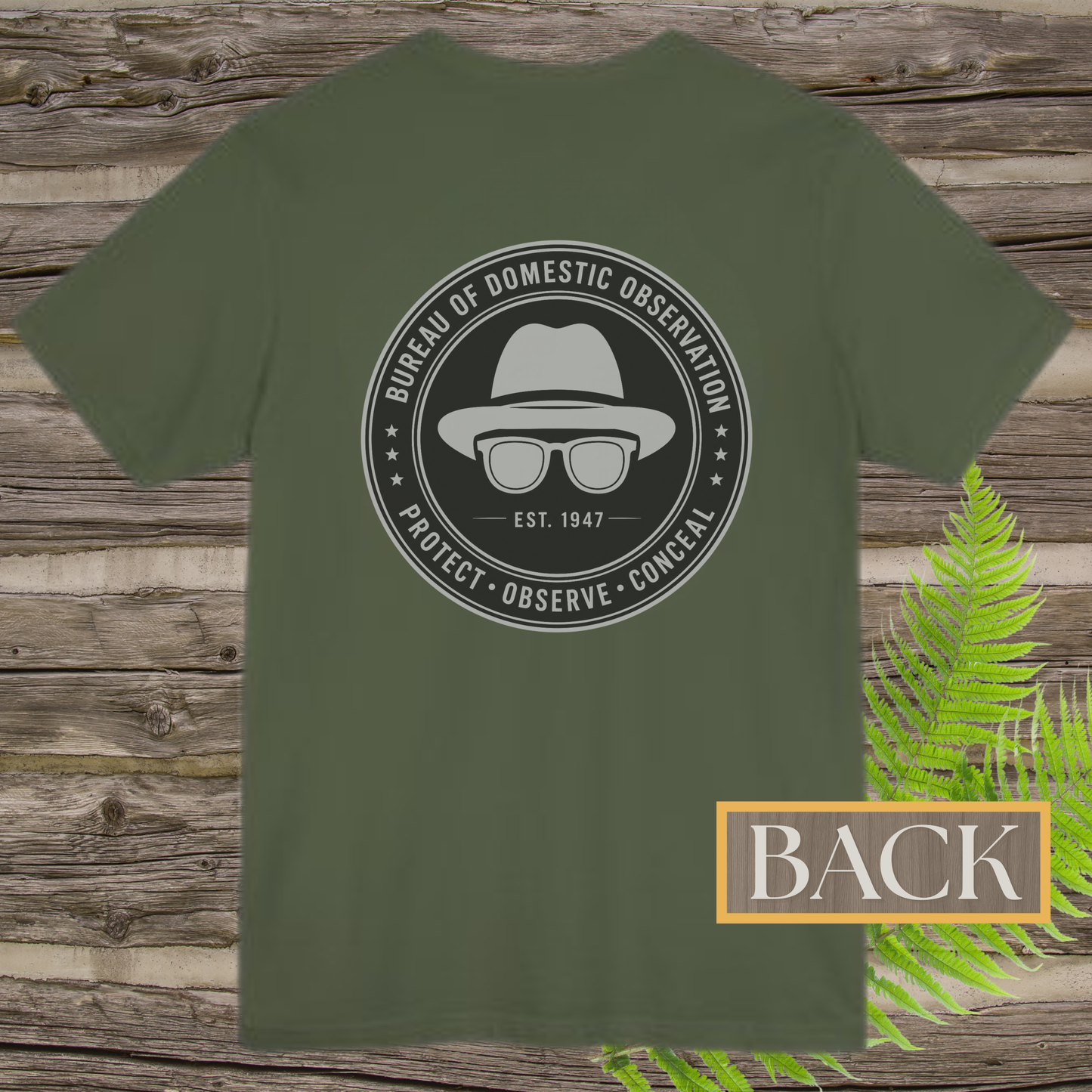Bureau of Domestic Observation Front & Back Tee | Men in Black Inspired Paranormal Shirt