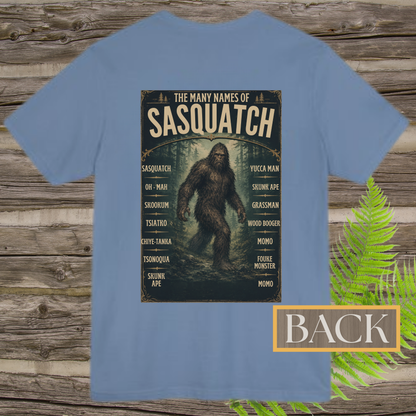 Wildman Chronicles: The Many Names of Sasquatch | Bigfoot Back Print T-Shirt