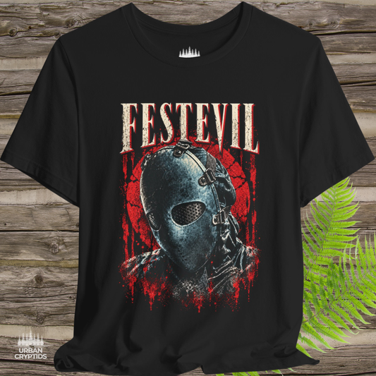 FESTEVIL Mask T-Shirt – Vintage Horror Style Graphic Tee