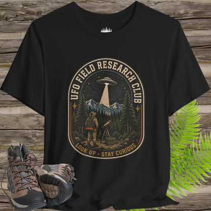 UFO Field Research Club T-Shirt – Vintage Alien Skywatcher Tee