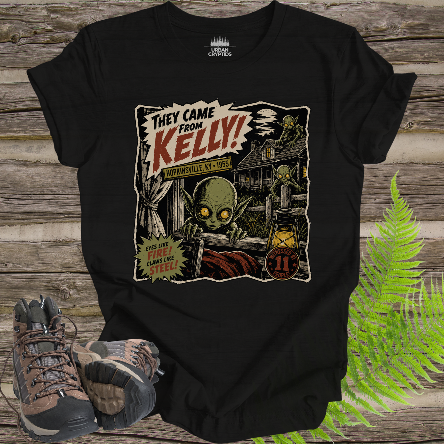 They Came From Kelly! | Vintage 1955 Hopkinsville Goblin Horror Comic T-Shirt