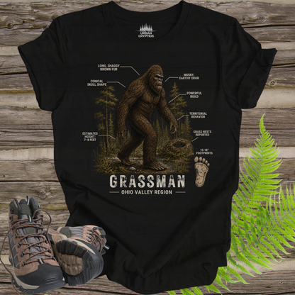 Ohio Grassman Tee | Hominid Series Cryptid Field Guide Shirt