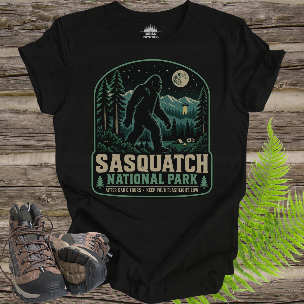 Sasquatch National Park T-Shirt – Vintage Bigfoot Camping Graphic Tee