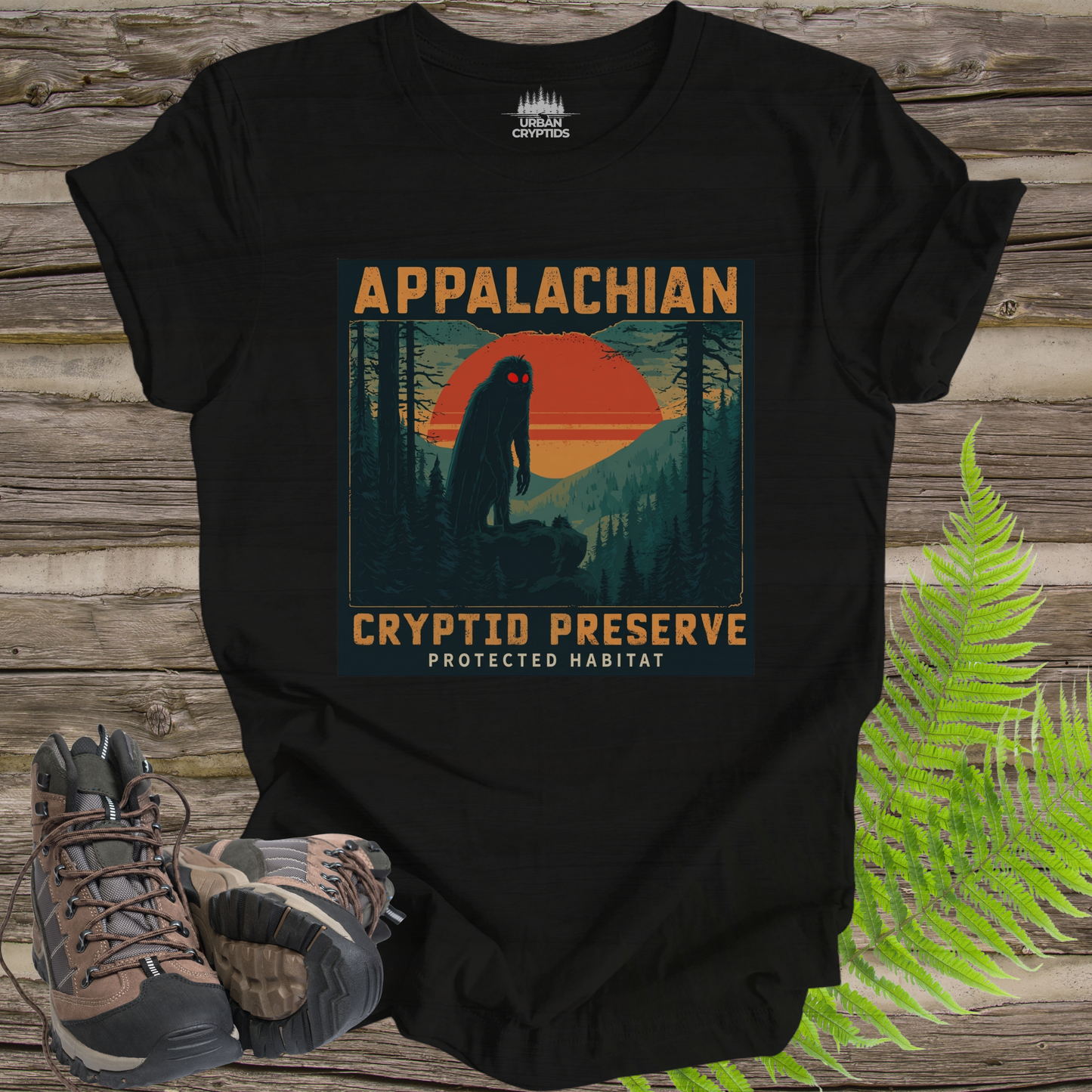 Appalachian Cryptid Preserve Mothman Vintage Outdoor T-Shirt