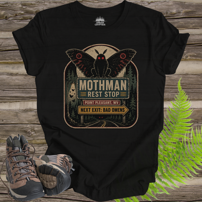 Mothman Rest Stop T-Shirt – Vintage Point Pleasant Cryptid Tee