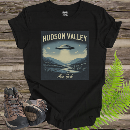 Hudson Valley New York UFO Poster Shirt – Vintage Travel Print Graphic Tee