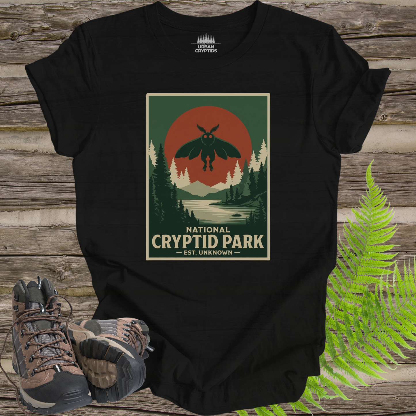 National Cryptid Park Mothman Vintage National Park Style T-Shirt