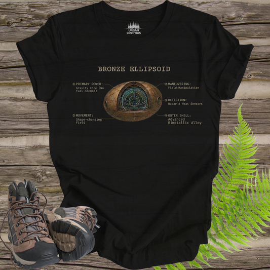 Bronze Ellipsoid UAP Shirt – UAP Recovery Schematic Shirt