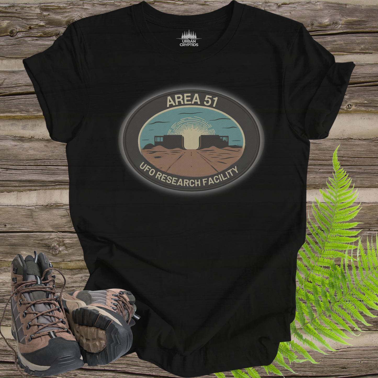 Area 51 UFO Research Facility Shirt – Retro Nevada UFO & Alien Graphic Tee, Conspiracy Humor Unisex T-Shirt