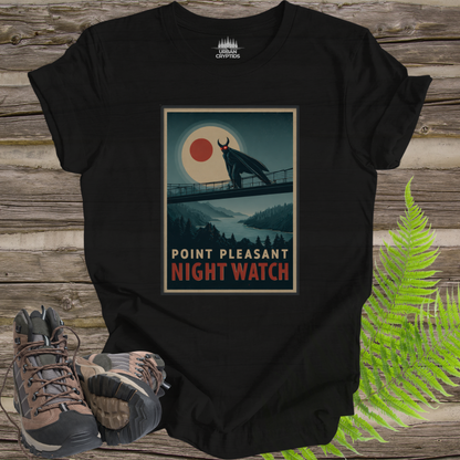 Point Pleasant Night Watch Mothman Vintage Poster T-Shirt