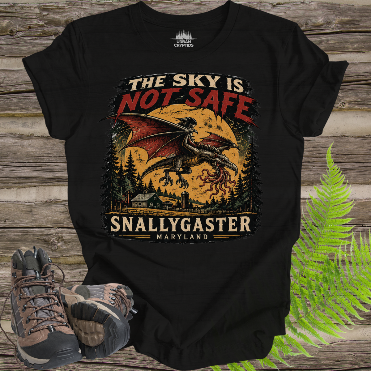 Snallygaster T-Shirt – The Sky Is Not Safe Maryland Cryptid Tee