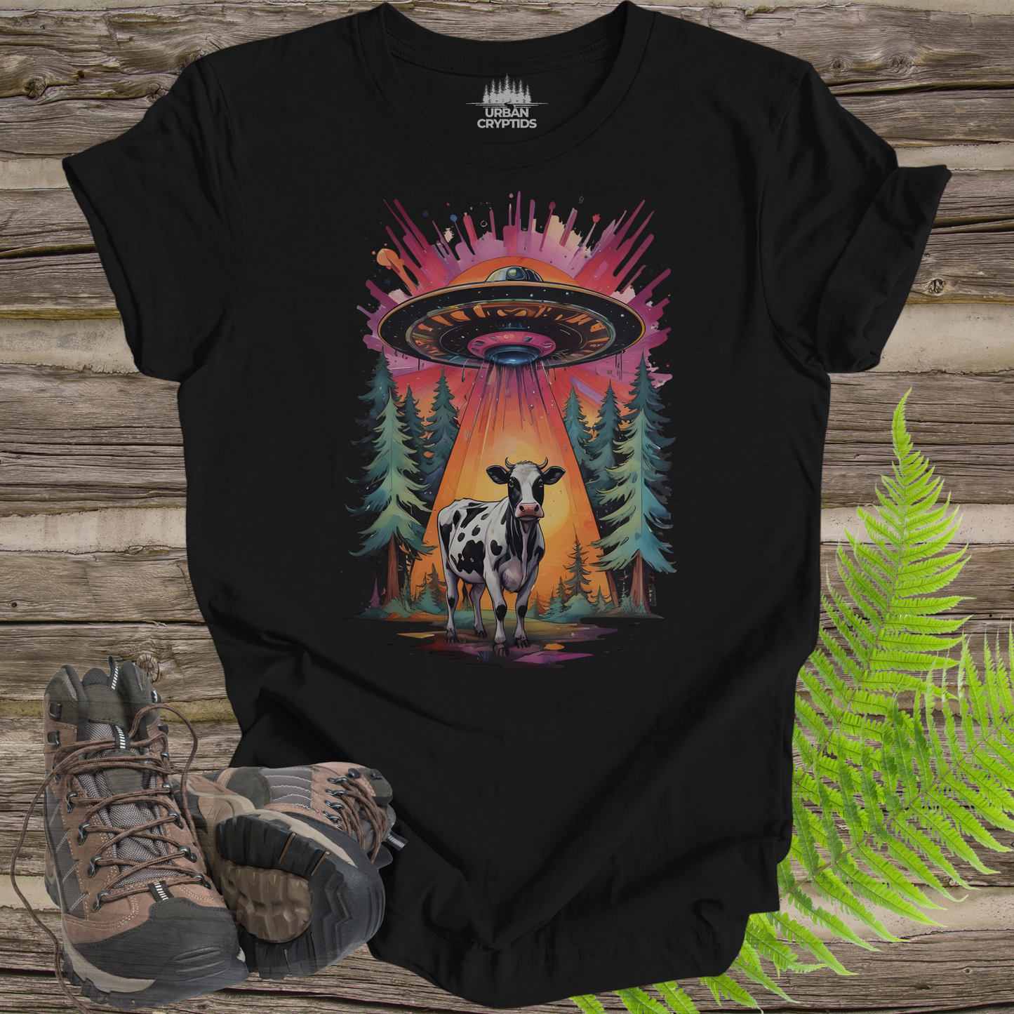 Close Encounter of the Herd Kind - Alien Cow Abduction T-Shirt