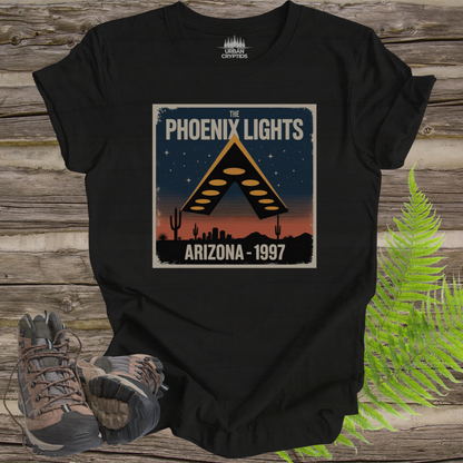 Phoenix Lights 1997 UFO T-Shirt – Arizona Alien & Cryptid Sighting Tee