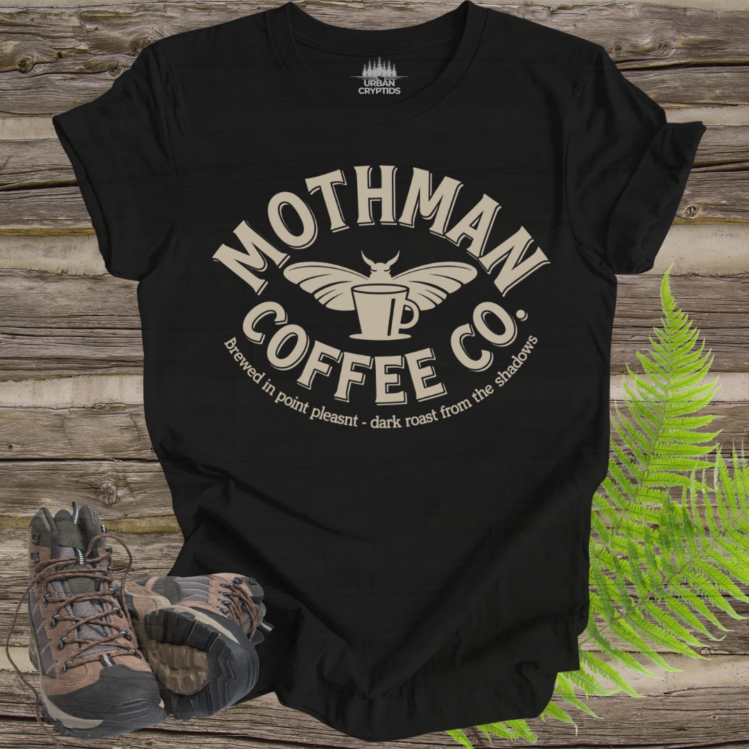 Mothman Coffee Co. Tee – Dark Roast from the Shadows