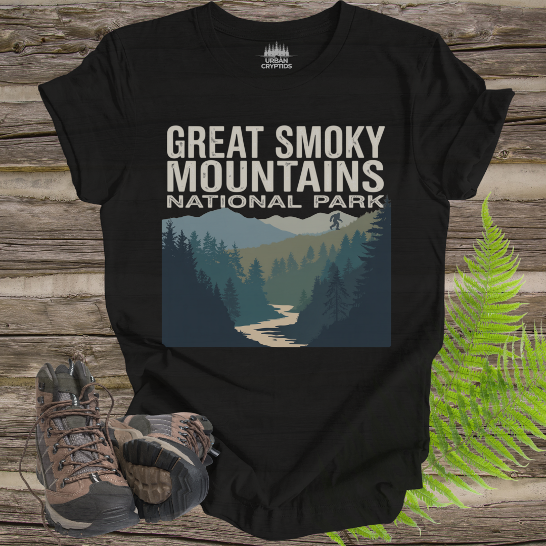 Smoky Mountains Bigfoot Tee – National Park Cryptid Shirt