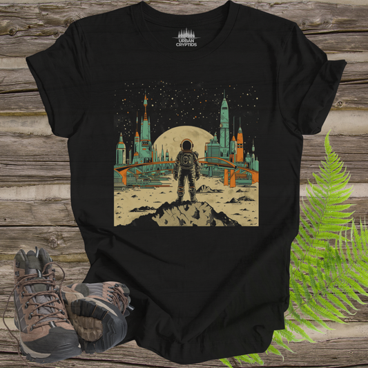 Moon Colony – Retro Futuristic Astronaut T-Shirt
