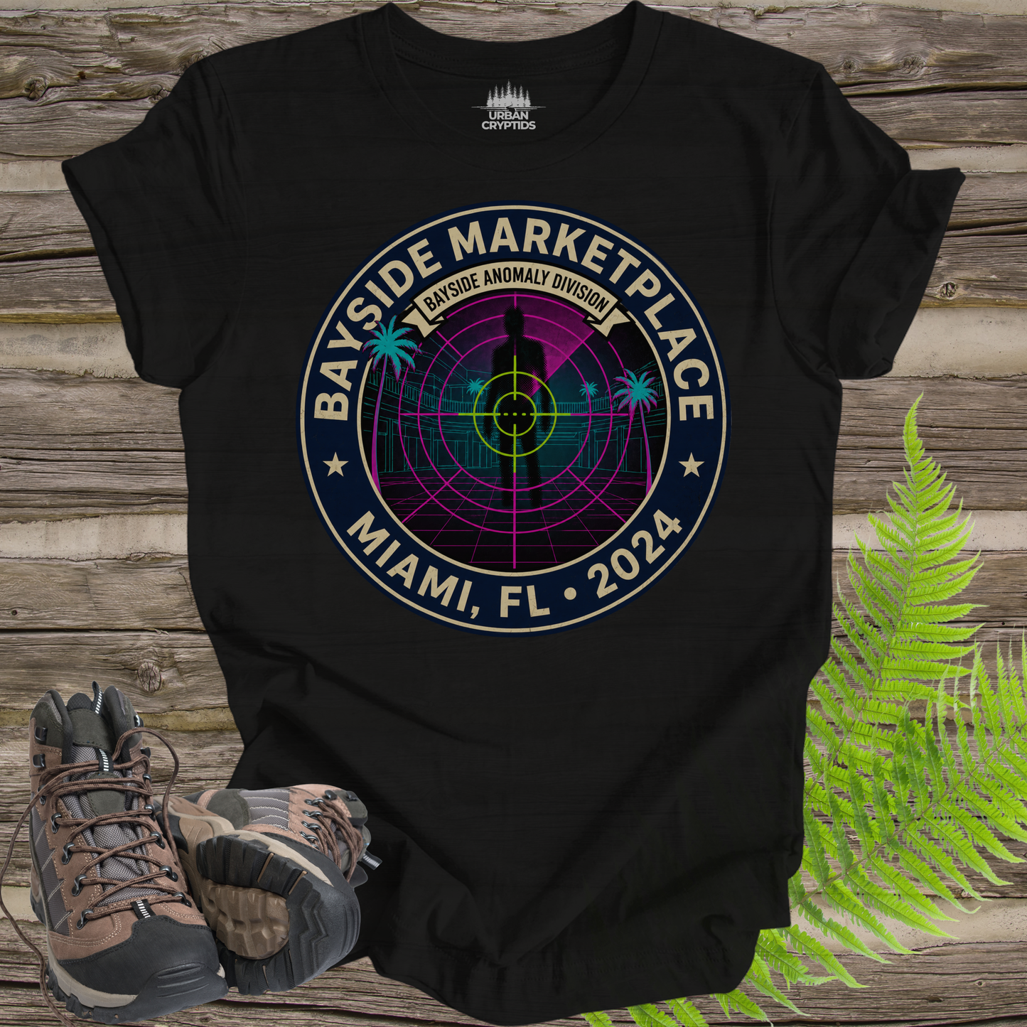 Bayside Marketplace Anomaly Division | Miami, FL 2024 Retro Cryptid T-Shirt