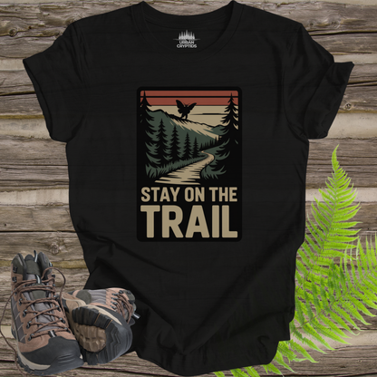 Stay on the Trail Mothman Cryptid Hiking T-Shirt
