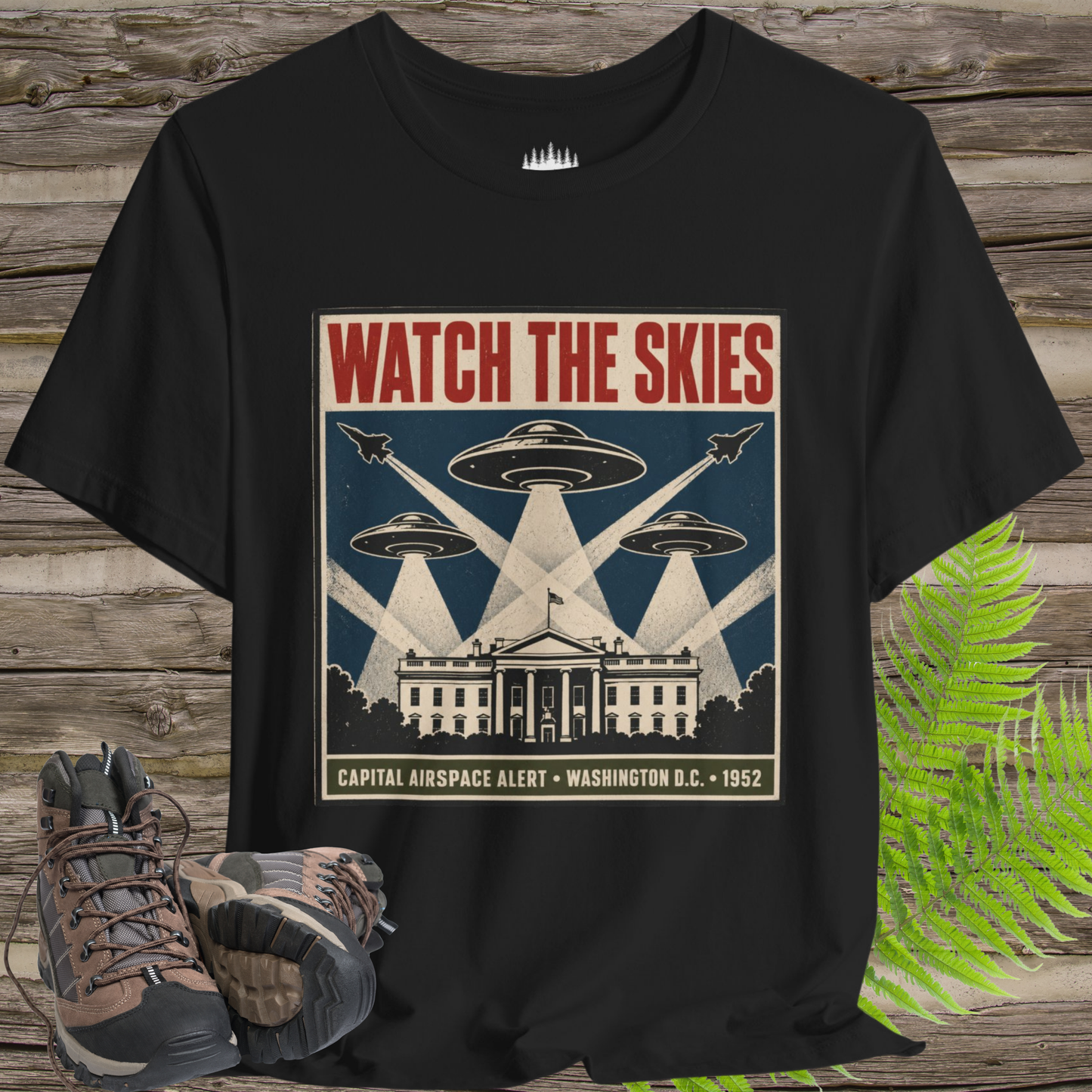 Watch the Skies UFO T-Shirt – 1952 Washington Airspace Alert