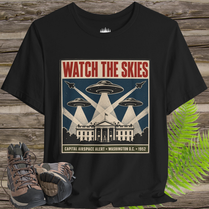 Watch the Skies UFO T-Shirt – 1952 Washington Airspace Alert