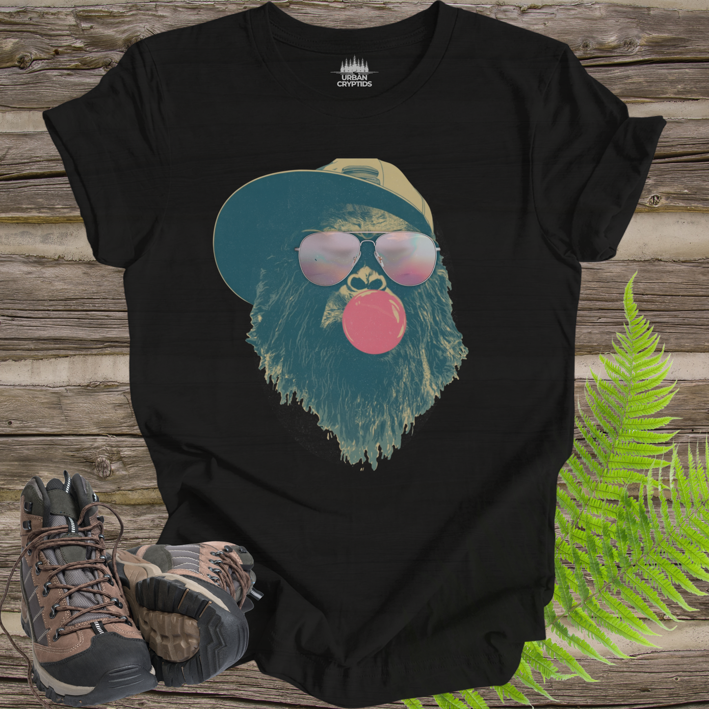 Bubblegum Sasquatch Trucker Hat Tee – Funny Bigfoot Shirt