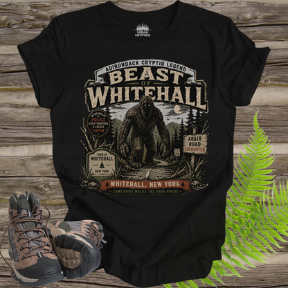 Beast of Whitehall T-Shirt – Adirondack Bigfoot Cryptid Shirt