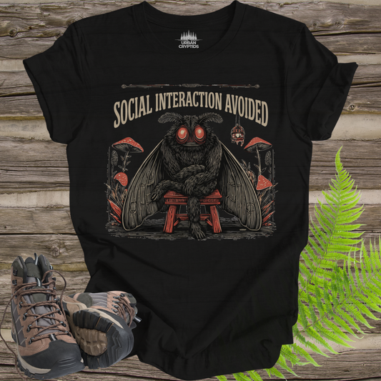 Social Interaction Avoided Funny Mothman Cryptid T-Shirt