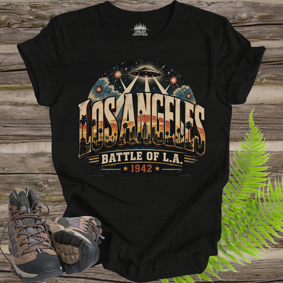 Los Angeles UFO T-Shirt – Battle of L.A. 1942 Vintage California Tee