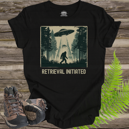 Retrieval Initiated Tee – Bigfoot UFO Abduction Shirt