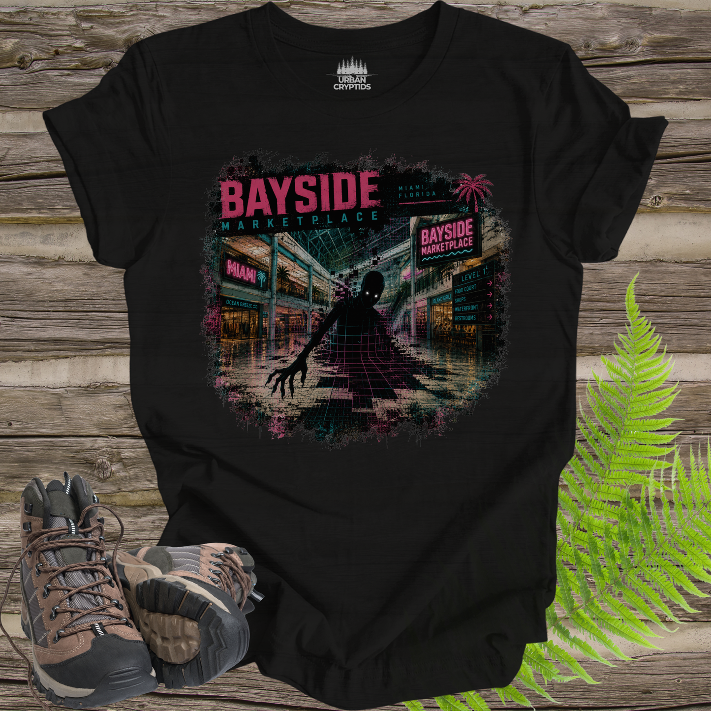 Bayside Marketplace Glitch | Miami, FL Analog Horror T-Shirt