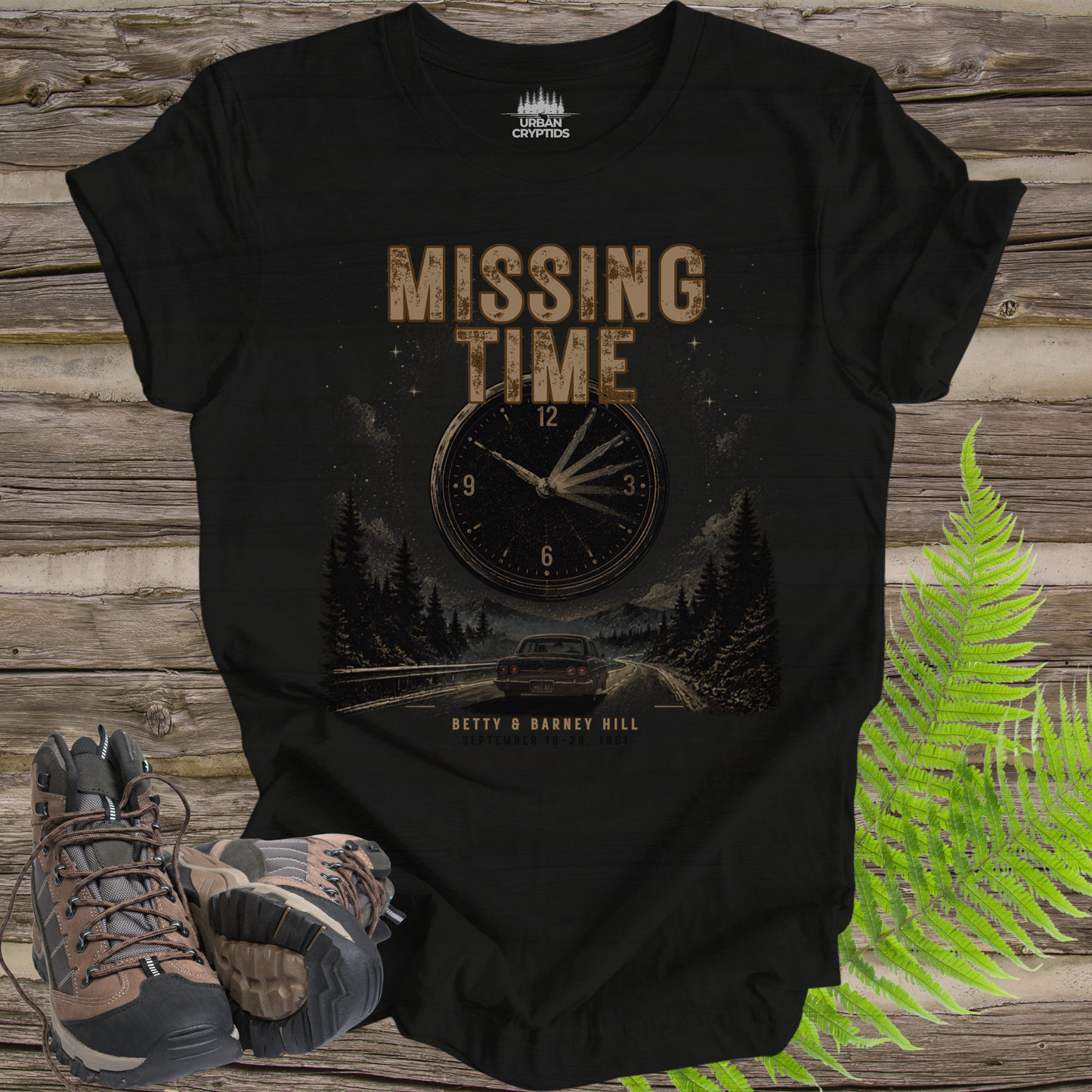 Missing Time Shirt | Betty & Barney Hill UFO Encounter Tee | White Mountains 1961 Vintage Mystery Shirt