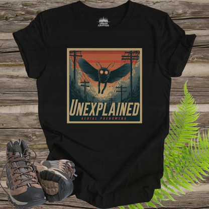 Unexplained Aerial Phenomena Mothman Cryptid Vintage Poster T-Shirt